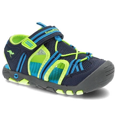 Sandály KANGAROOS - 18868 000 4054 K-Trek Trail Dk Navy/Lime