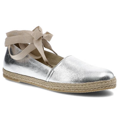 Espadrilky KARINO - 2022/078-P Srebrny