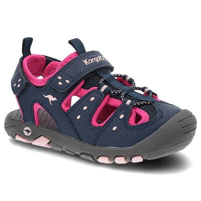Sandály KANGAROOS - 18731 000 4294 K-Trek Dk Navy/Fandango Pink