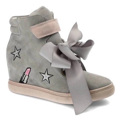 Tenisky MARSHALL - 6826 R Szary/Różowy Zsz/Pud