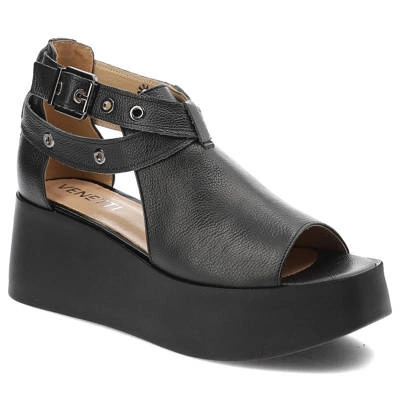 Sandály ARMODO - 1732 Czarny Groch