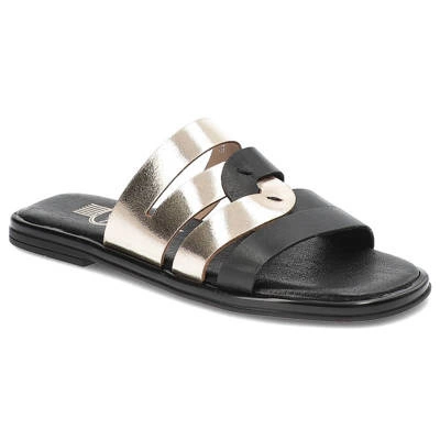 Pantofle LEMAR - 40318 Bf.Czarny+Bf.Złoto