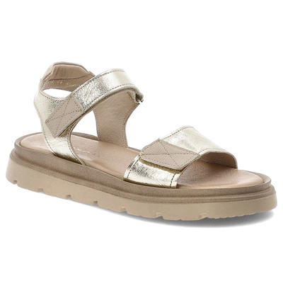 Sandály ARMODO - 40443 Kryształ Złoto+V.Taupe