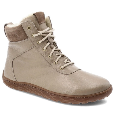 Kotníkové Boty Barefoot WASAK - 0768 Latte Groszek