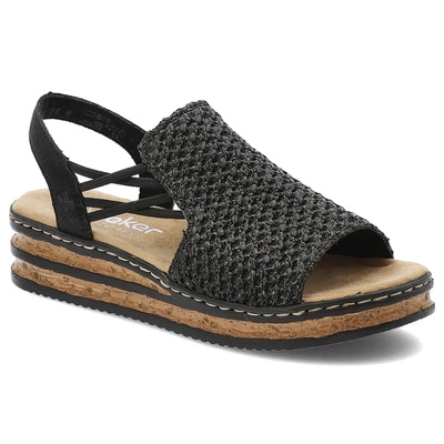 Sandały RIEKER - 62941-00 Black