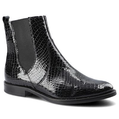 Boty DWUNASTY SHOES - 7420 Czarny Kroko 2