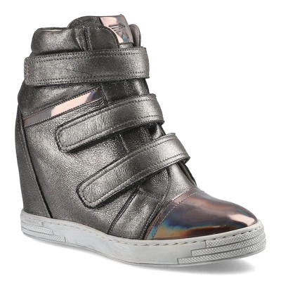 Polobotky KARINO - 1694/127-P Srebrny/Szary