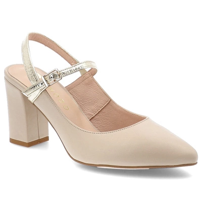 Lodičky ARMODO - 867/2/A Latte Lico/Złoty