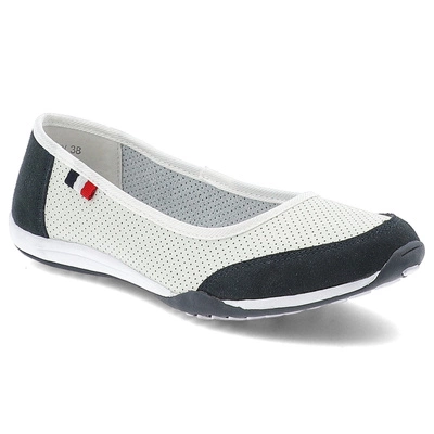 Balerínky FILIPPO - DP142/25 WH NV Biały/Granatowy