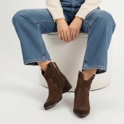 Kovbojské Boty KARINO - 4794/015-F Mokka/Welur