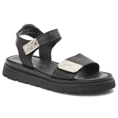 Sandály ARMODO - 40443 V.Czarny/Kryształ Złoto