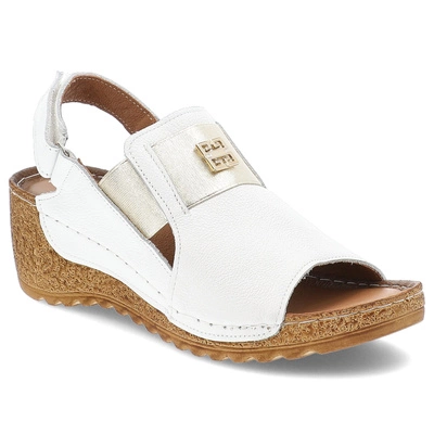 Sandály ARMODO - 50110 V.Biały/Złoty