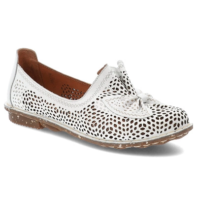 Balerínky RAVINI - 101 148-1 Biały 05