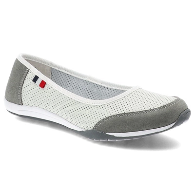 Balerínky FILIPPO - DP142/25 WH GR Biały/Szary