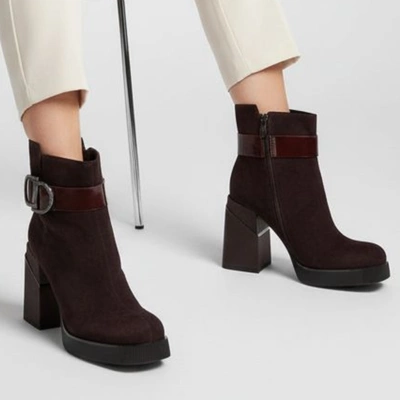 Kotníková Obuv FILIPPO - DBT7183/25 BG Bordowy