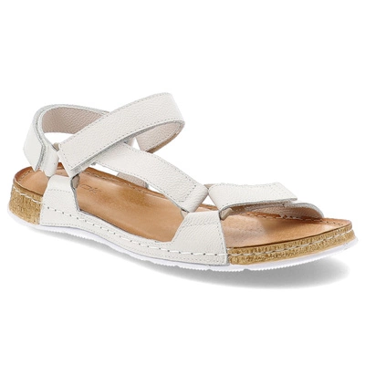 Sandály WASAK - 0782 Biały Groszek