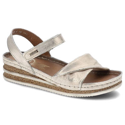 Sandály LEMAR - 50096 Przec. Kryształ Złoto