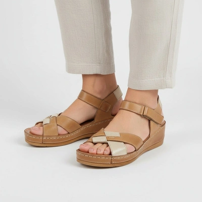 Sandály WASAK - 0473 Rudy+Złoty