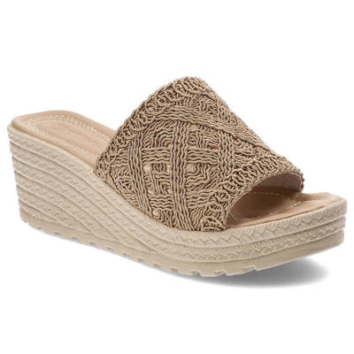 Pantofle ARTIKER - 52C1287 Ciemnobeżowy