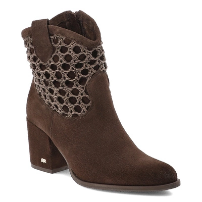 Kotníková Obuv KARINO - 5868/015-L Mokka/Welur