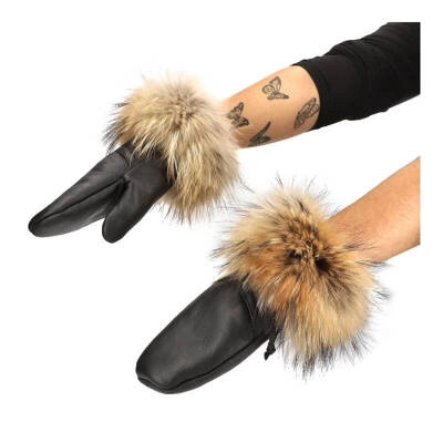 Rukavice LUKA-PELLI - FOX R03-2 Z Naturalnym Futrem Z Lisa