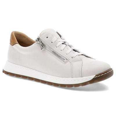 Tenisky WASAK - 0749 Biały Groszek/Brąz Nubuk