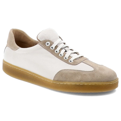 Polobotky Barefoot WASAK - 0248 Biały Groszek+Welur Beż