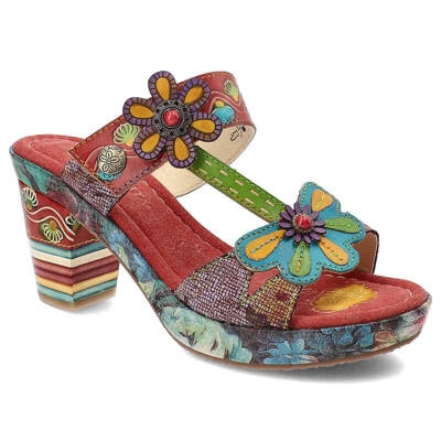 Pantofle LAURA VITA - Nellao 03 SD311-3 Rouge Červené