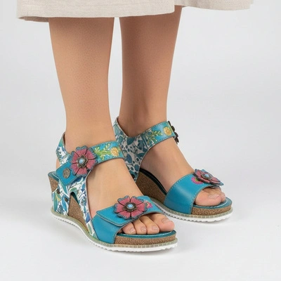 Sandály LAURA VITA - Bonito 38 AS313-38 Turquoise