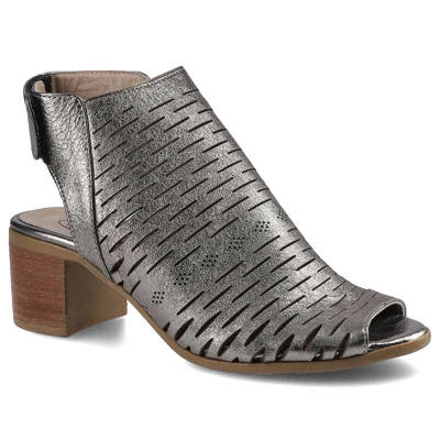 Sandály LANQIER - 42C512 Ciemny Srebrny