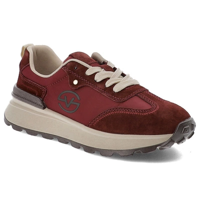 Tenisky VINCEZA - 41491 BU Bordowy/Skóra