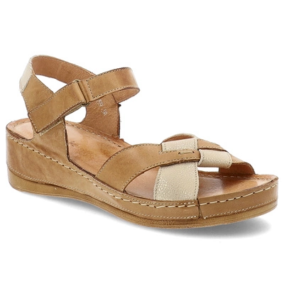 Sandály WASAK - 0473 Rudy+Złoty