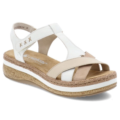 Sandály RIEKER - V0919-80 White Combination