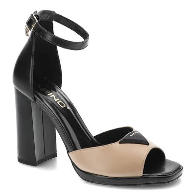 Sandály KARINO - 4214/043-P Beż/Czarny Lico