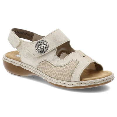 Sandály RIEKER - 65989-90 Beige