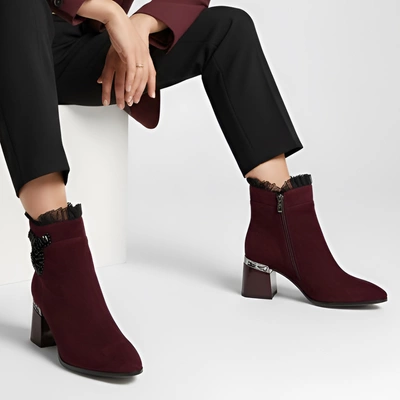 Kotníková Obuv S.BARSKI - MR52-127 Wine