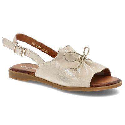 Sandály CAMBELL - 25-00657GD Złoty