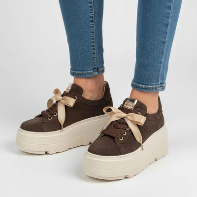 Tenisky KARINO - 5829/015-P Mokka/Welur