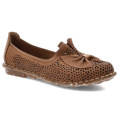 Balerínky RAVINI - 101 148-1 Brąz 37