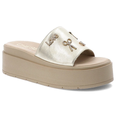 Pantofle CHEBELLO - 4600_-046-000-PSK-S370 Złoty