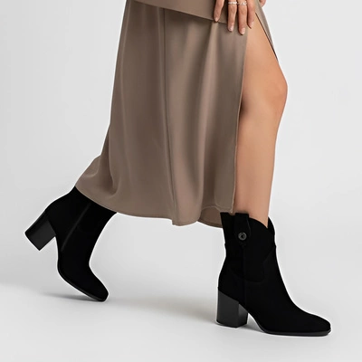 Boty KARINO - 4856/003-F Czarny/Welur