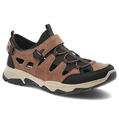 Sandály RIEKER - B8375-90 Brown Combination
