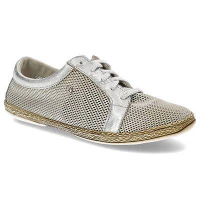 Espadrilky LEMAR - 10044 Siatka/przec.Kryształ Srebrny