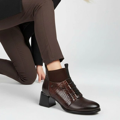 Kotníková Obuv ARMODO - 60503 S.Czekolada+Matrix+W