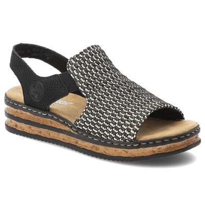 Sandály RIEKER - 62971-00 Black Combination