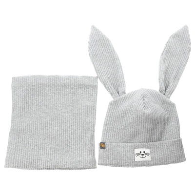 Set Čepice, Nákrčník ARMODO - Zając Szary