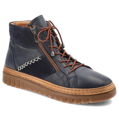 Boty RAVINI - 721 Navy-Navy Suede