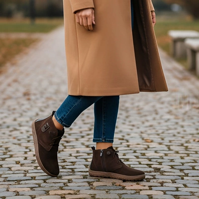 Kotníková Obuv Barefoot ARMODO - 30072 W.Czekolada+V